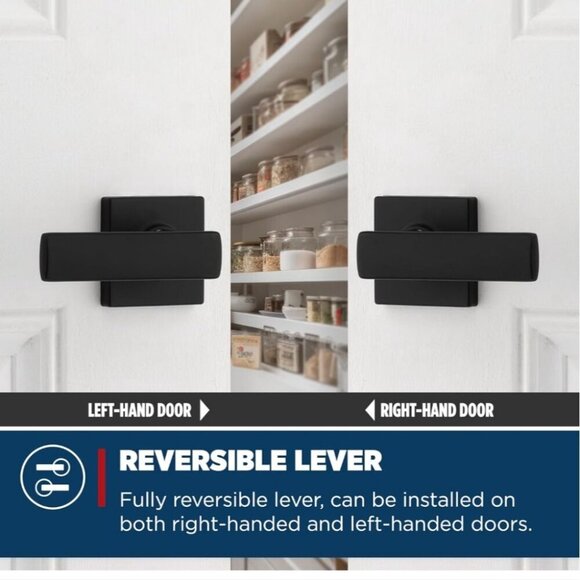 Weiser Breton Matte Black Dummy Door Handle, Inactive Single  Door Hardware New - Picture 6 of 7